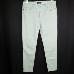 White House Black Market Skimmer Jeans  Size 10 Mint Green Stretch Denim Pants